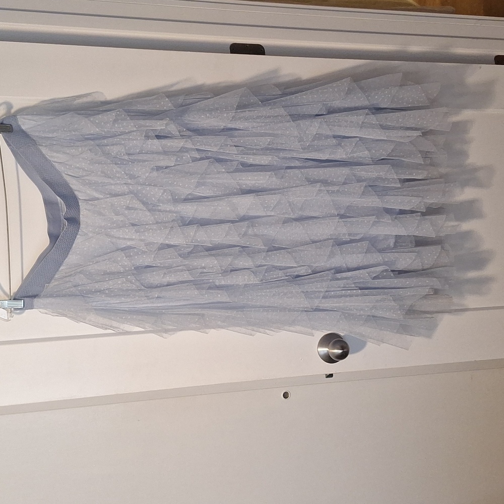 Light Blue Flutter ANTHROPOLOGIE Maxi Skirt - Size XL
